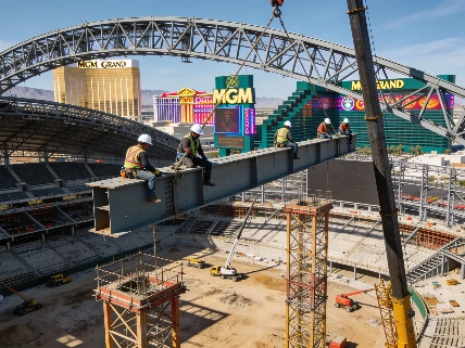 Second Roof Truss Installed at Athletics’ Las Vegas Ballpark Vegas Report