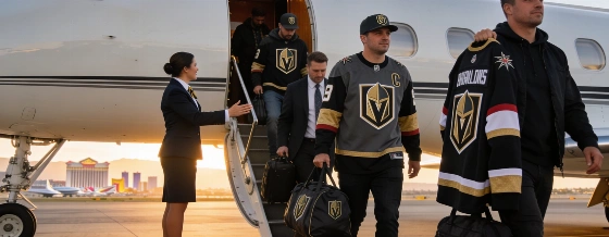 Knight Flights Return: Private Jet Packages for Vegas Golden Knights Away Games Vegas Report © vegas-report.com
