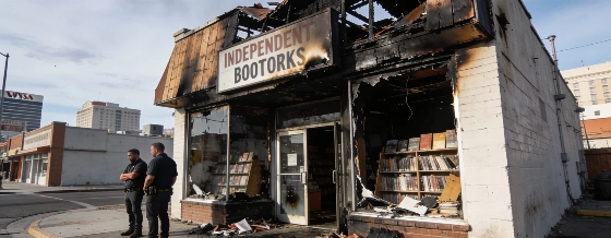 Fire Damages Analog Dope Bookstore in Las Vegas Arts District Vegas Report © vegas-report.com