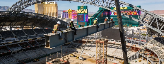 Second Roof Truss Installed at Athletics’ Las Vegas Ballpark Vegas Report © vegas-report.com