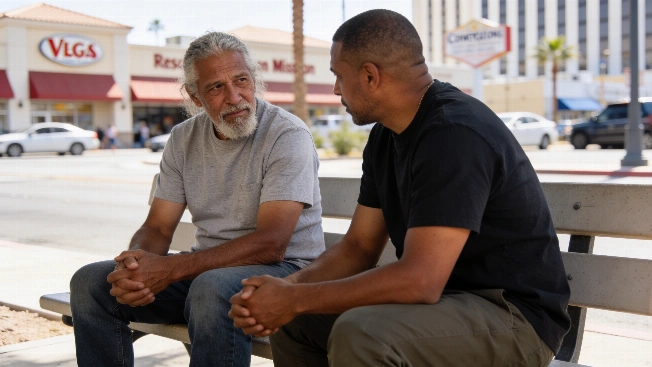 Las Vegas Rescue Mission hosts 24 hour bench conversation on homelessness Vegas Report