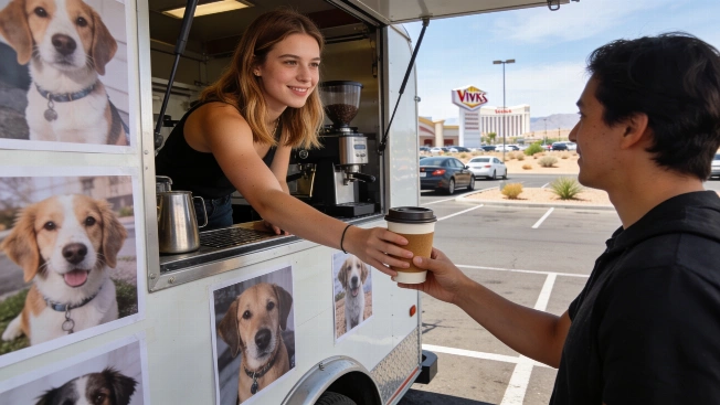 Pups and Cups Coffee Trailer Brings Shelter Dog Support to Las Vegas Vegas Report