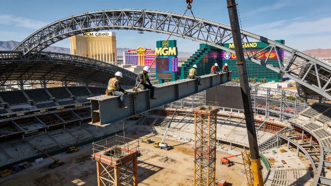 Second Roof Truss Installed at Athletics’ Las Vegas Ballpark Vegas Report